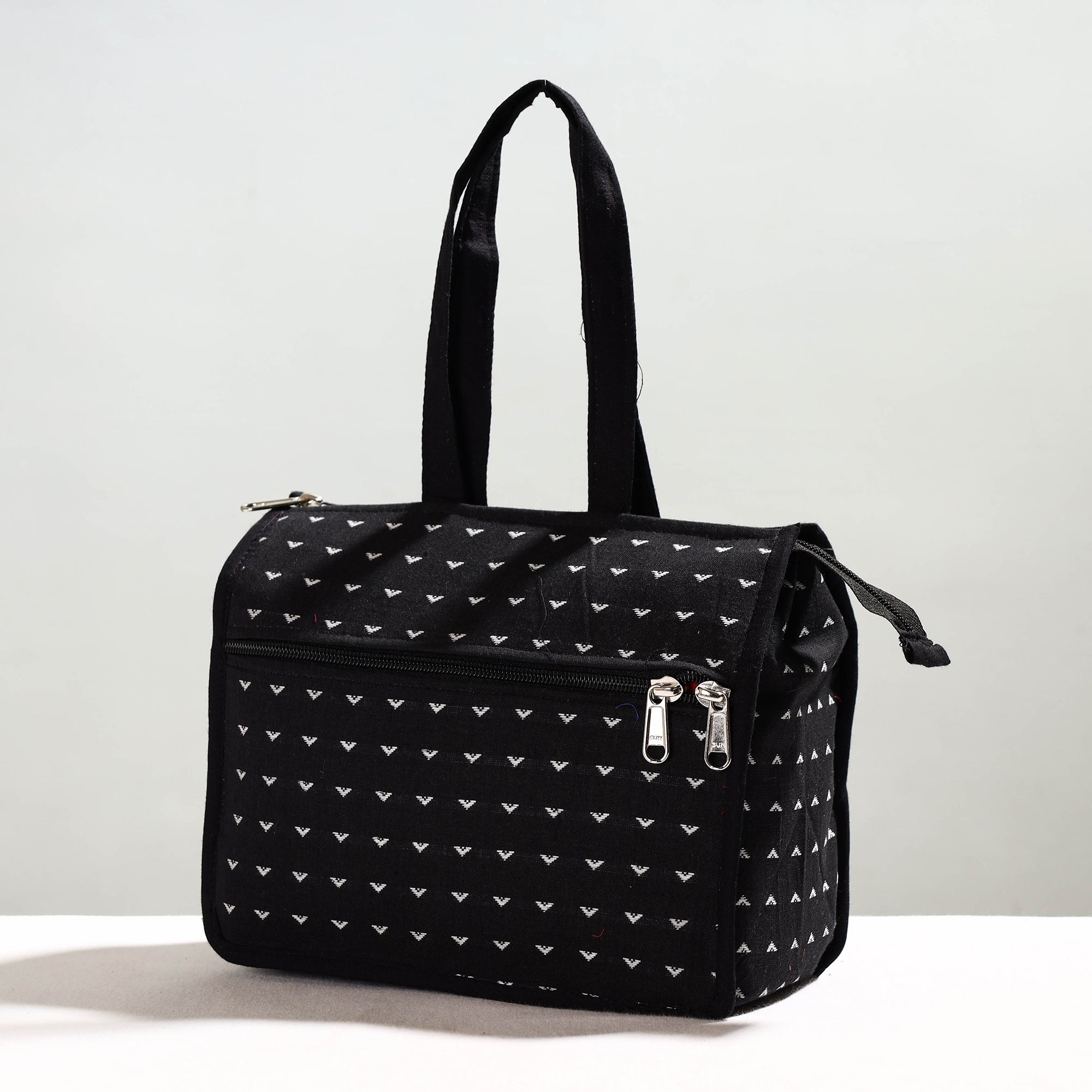 NOORI BAZAR Black - Handcrafted Jacquard Cotton Hand Bag - view 2