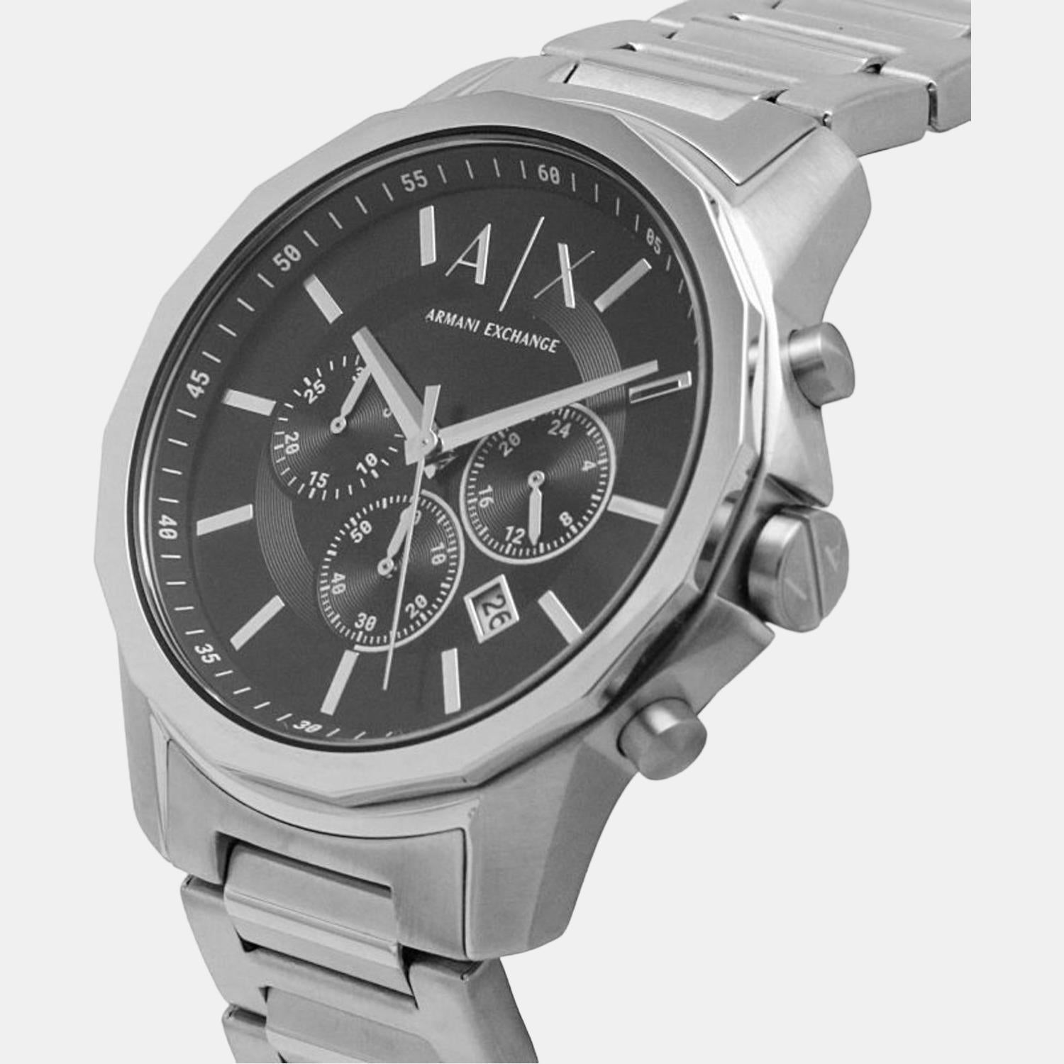 Armani Exchange Banks Men Quartz Black Dial Chronograph Stainless Steel Watch AX1720 - view 2