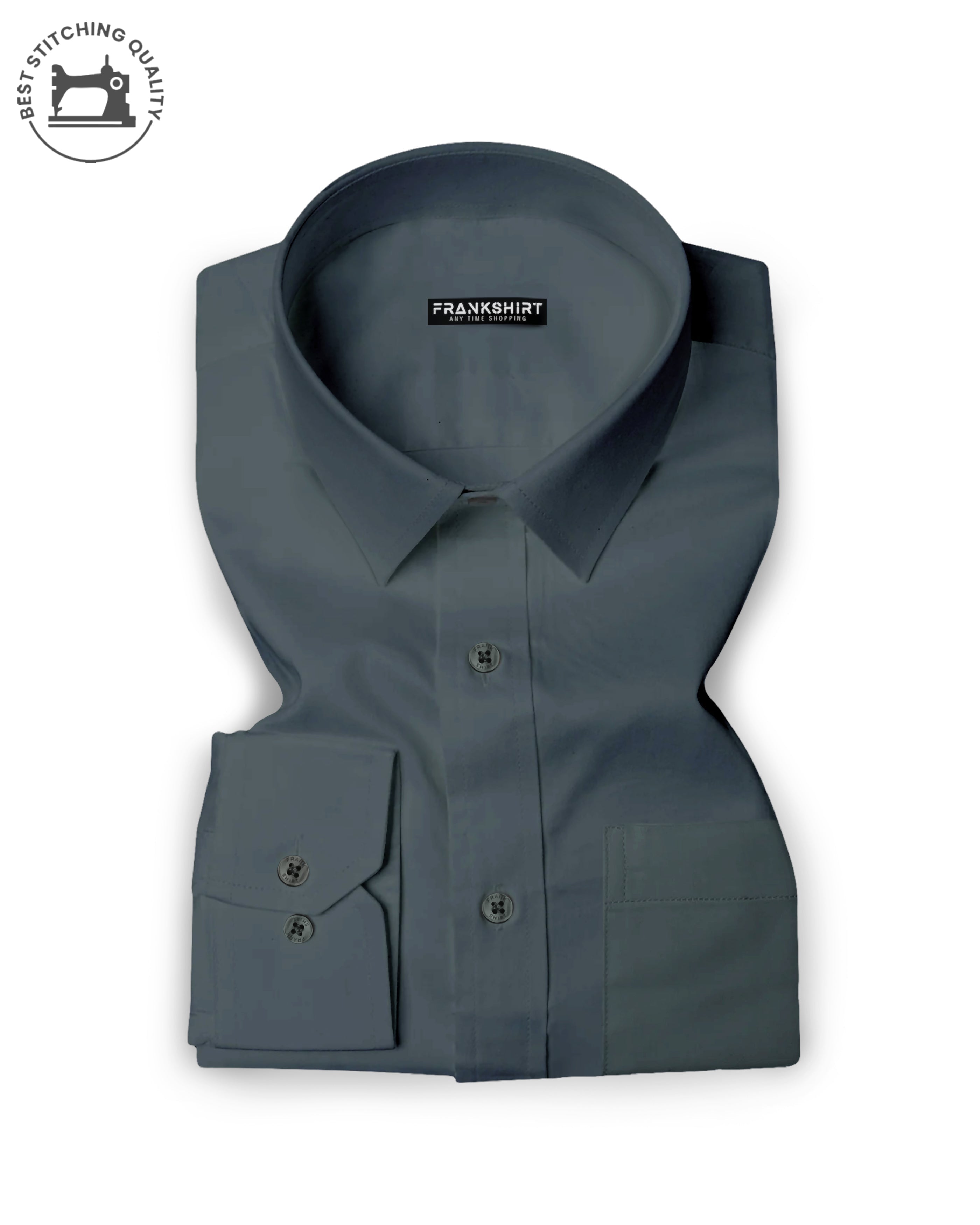 BlackTree Dark Grey I Formal Shirt I Regular Fit I 100% Cotton Shirt