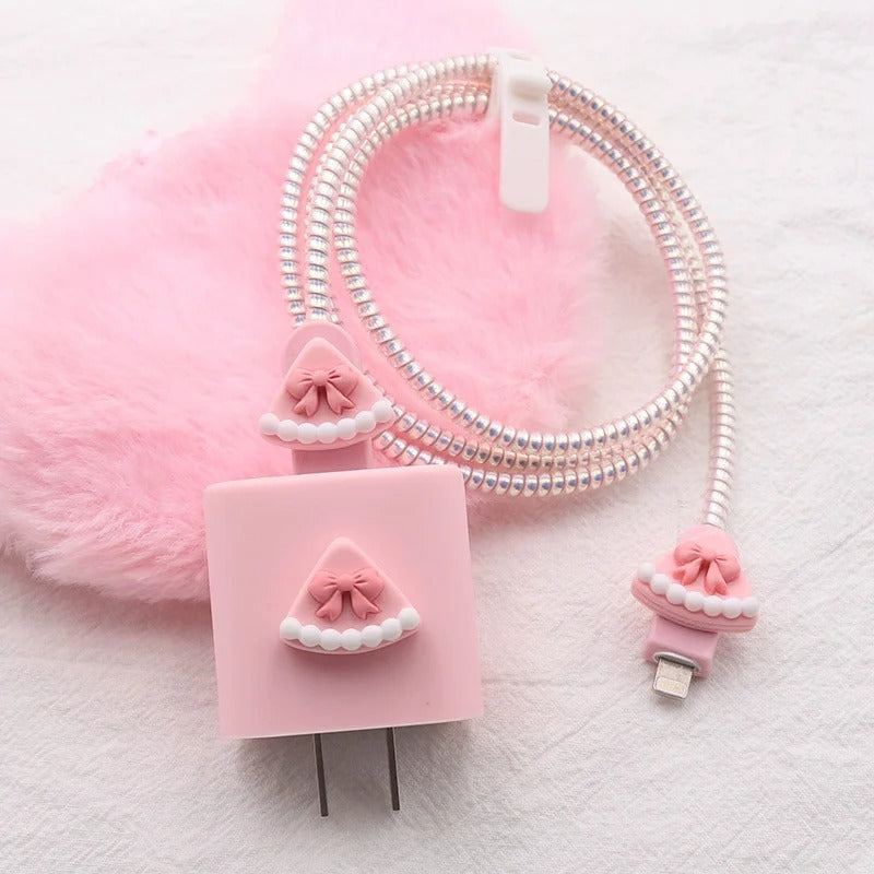 Peeperly Bowknot Bliss Cake Pattern Charger Case