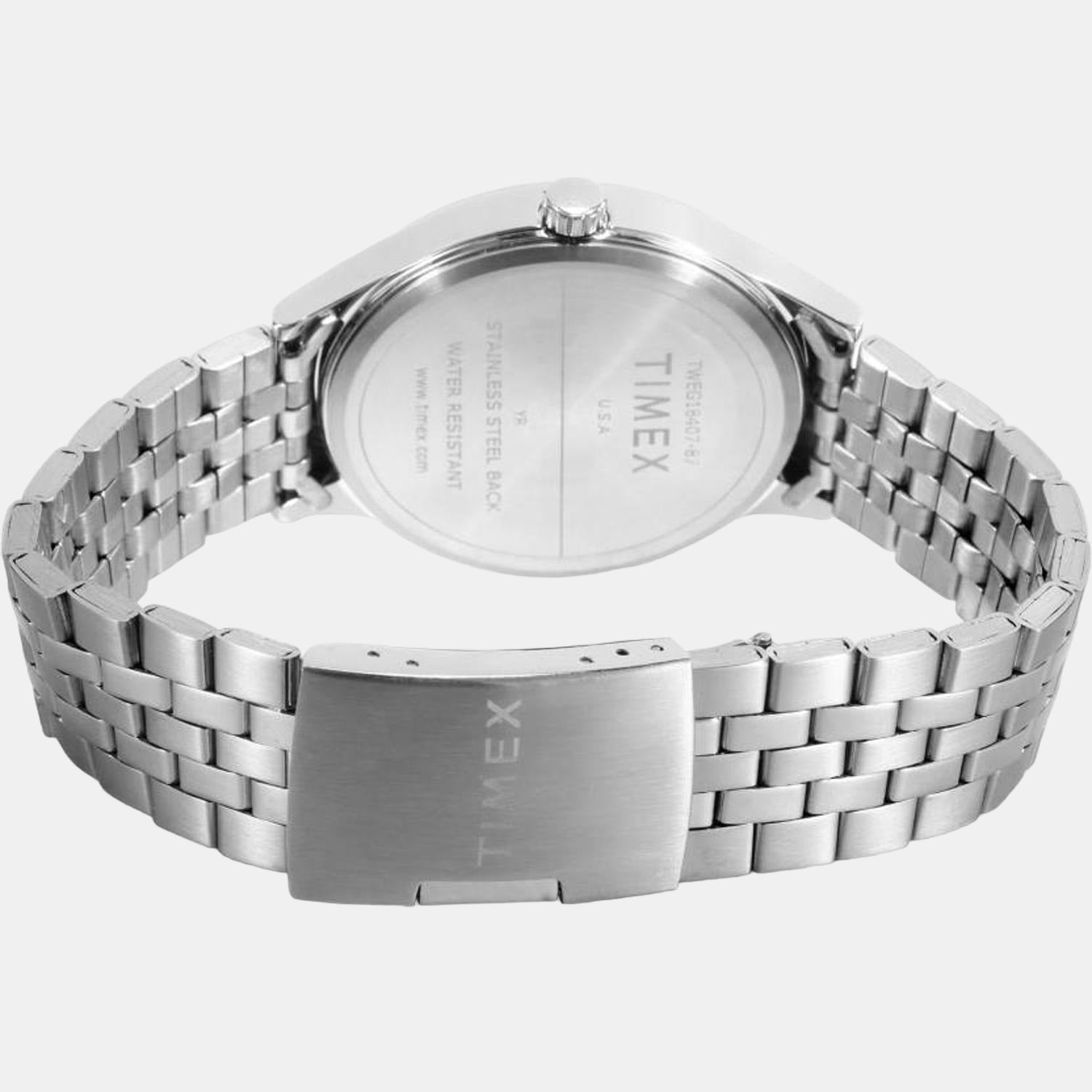 Timex Fashion Men Quartz Silver Dial Chronograph Stainless Steel Watch TWEG18407 - view 2
