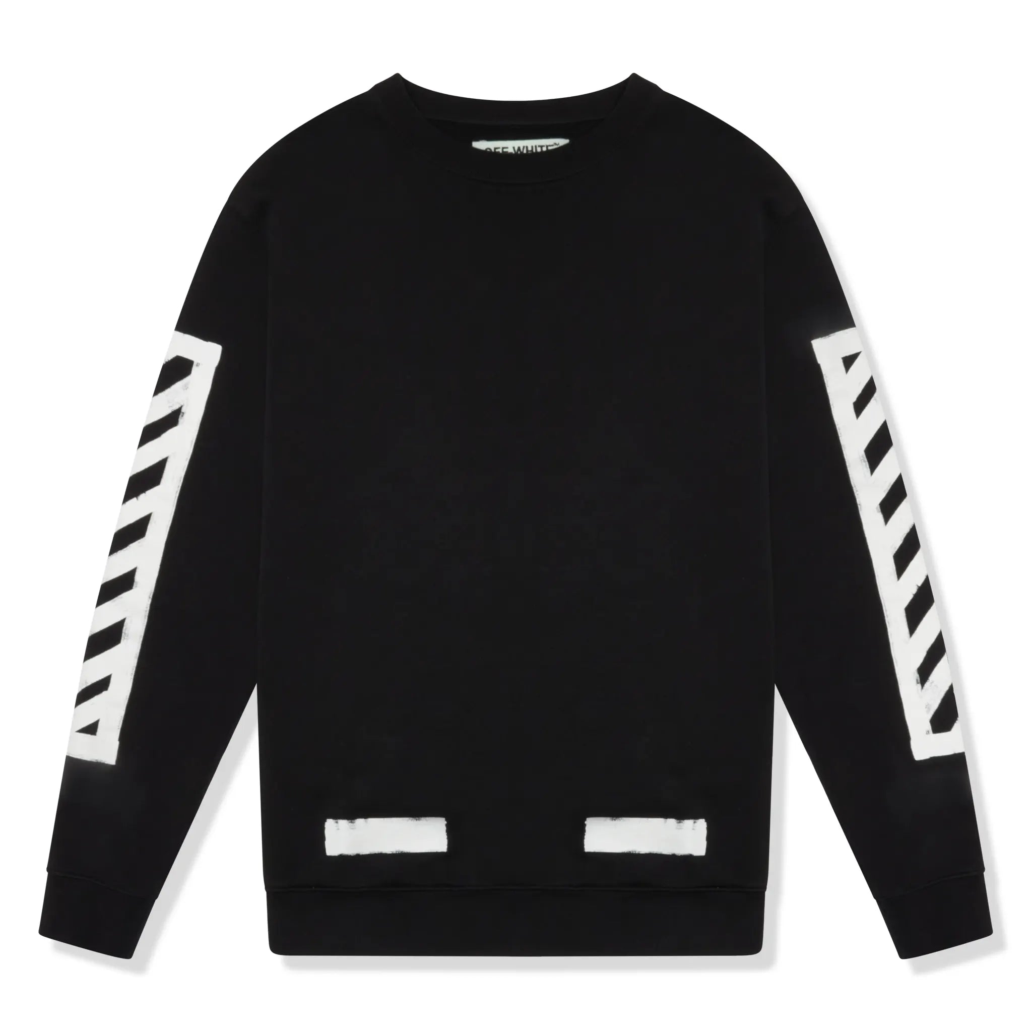 Preloved - Off-White Brushed Diagonal Black Sweatshirt