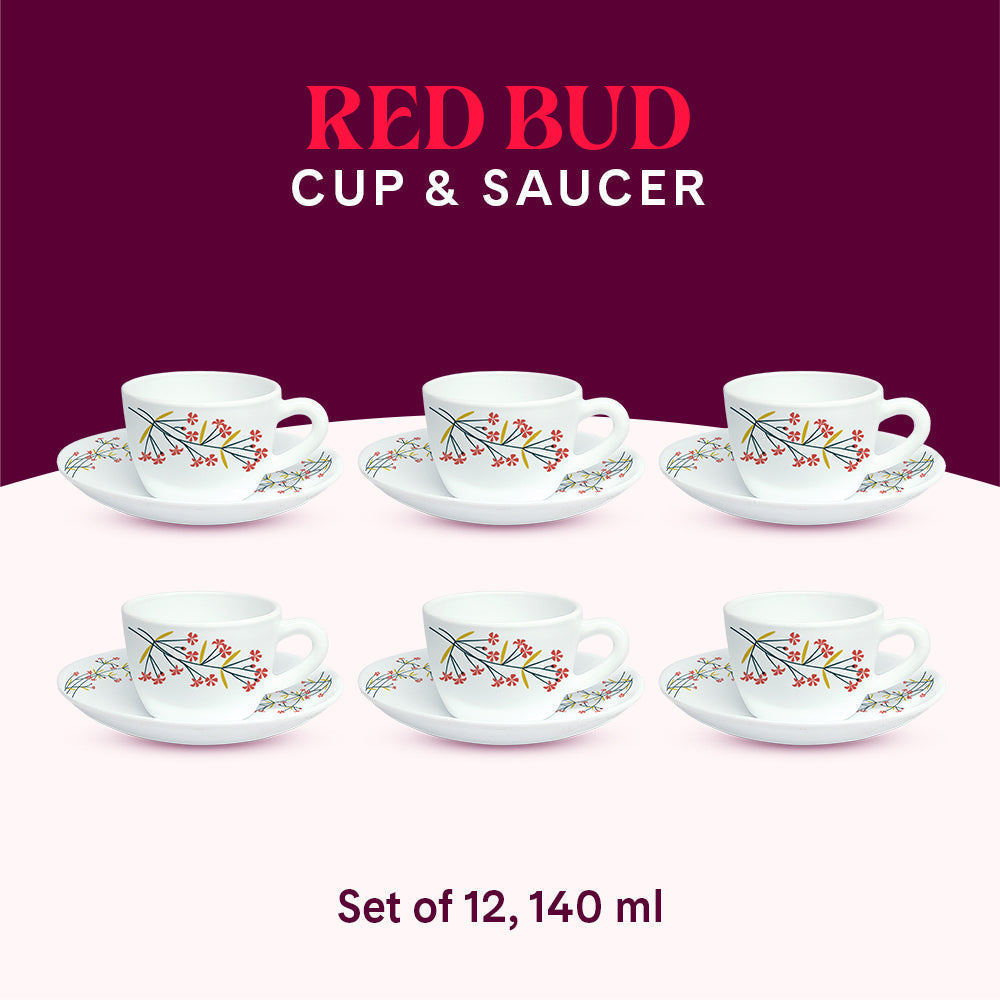 My Borosil Larah By Borosil Red Bud Cup n Saucer Set - view 6