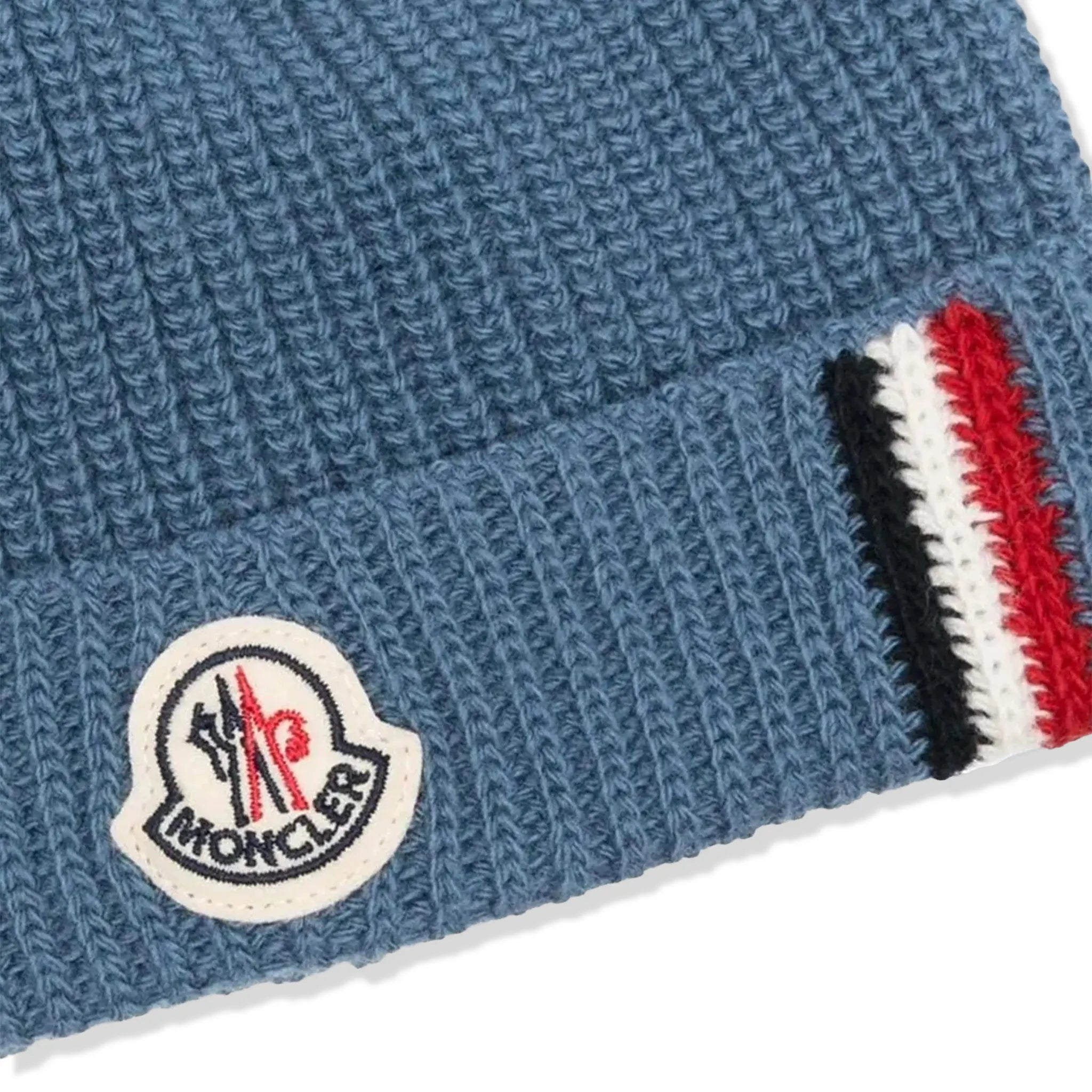 Moncler Enfant Baby Boys Wool Knit Blue Beanie - view 4