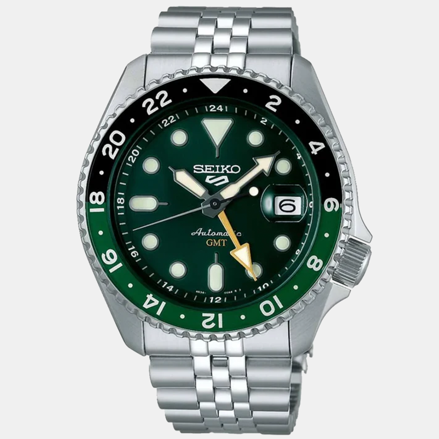 Seiko 5 Sports Men Automatic Green Dial Analog Stainless Steel Watch SSK035K1 - view 3
