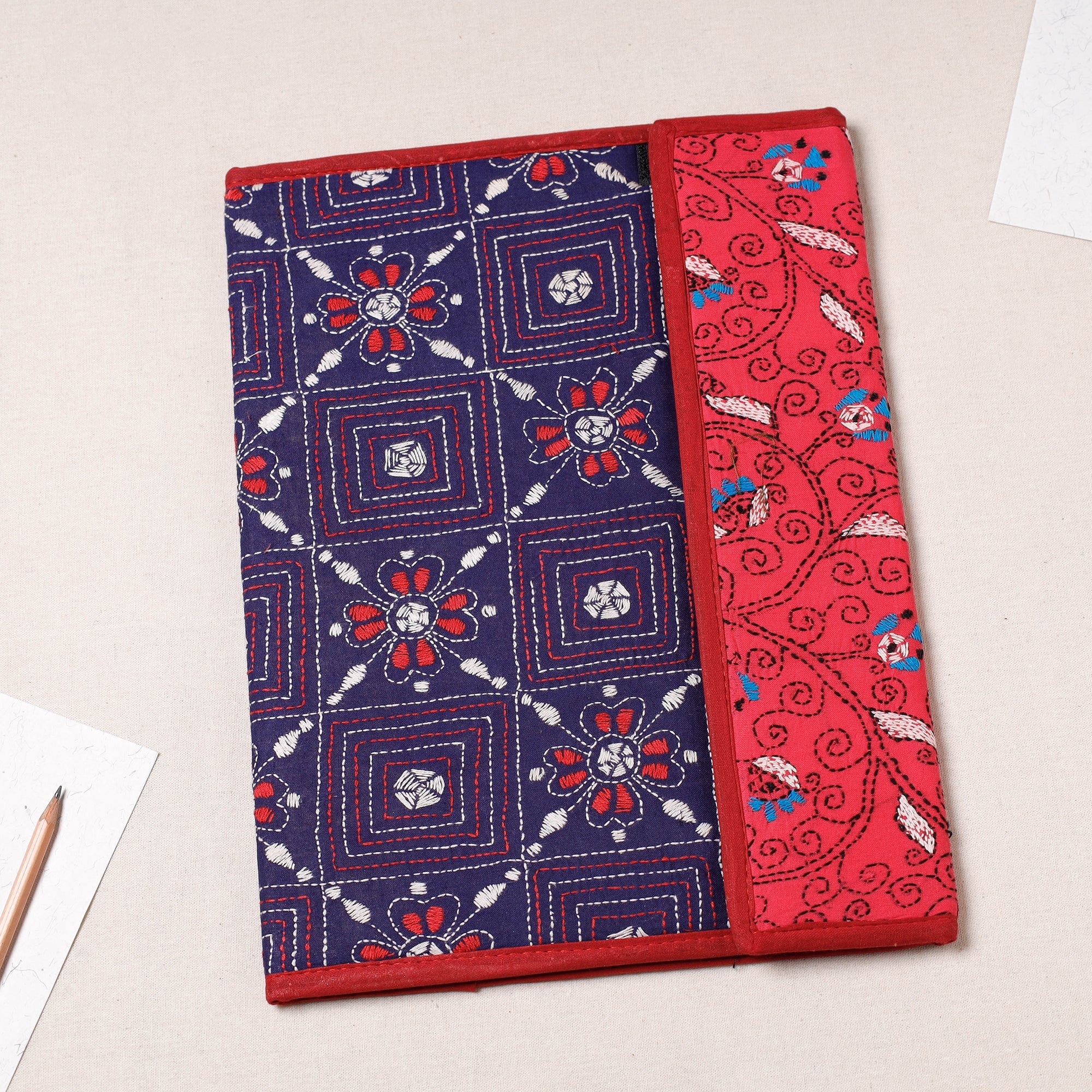 ASALKAAR Bengal Kantha Work Handcrafted File Folder