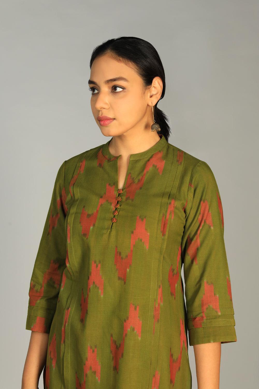 Kalanjali Ethnics Cotton Pochampally Ikat kurti - view 6