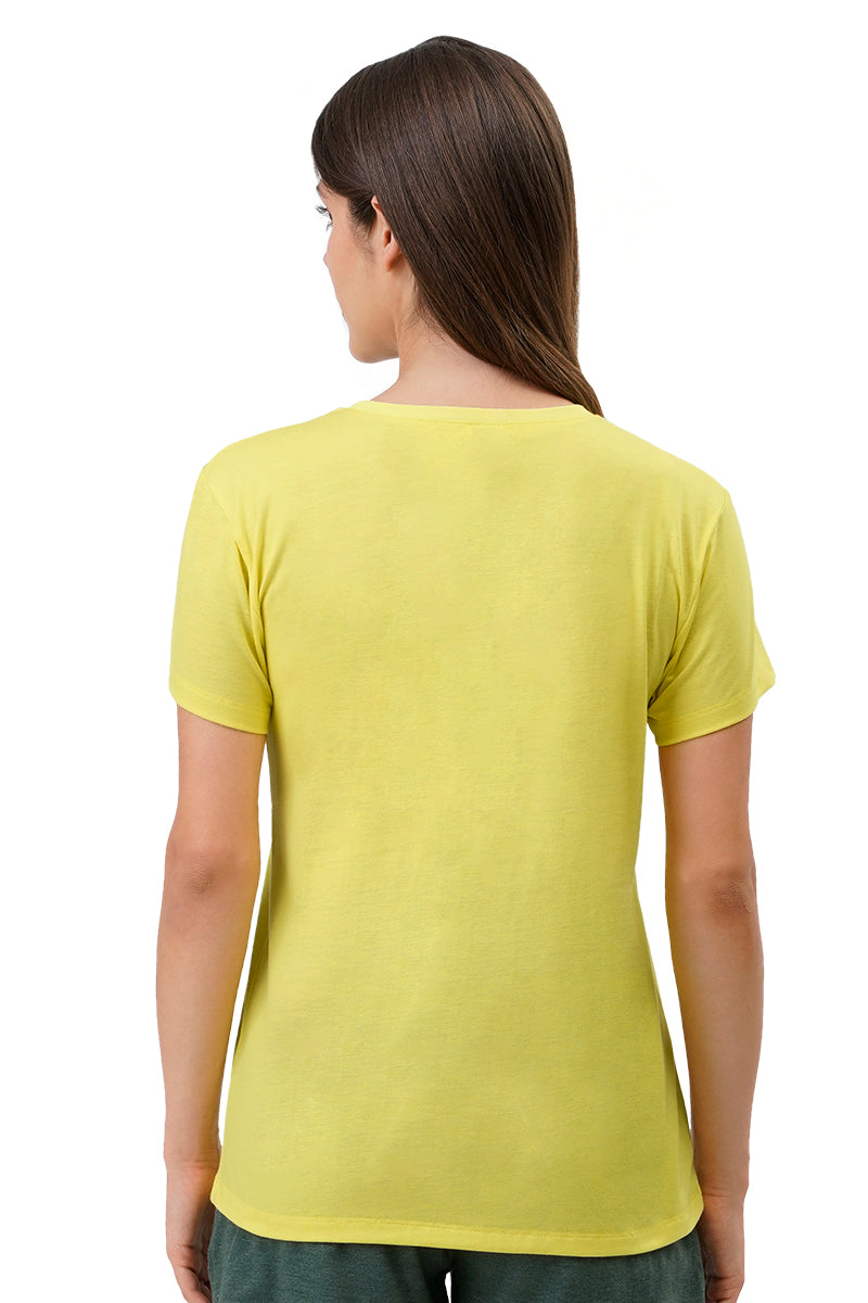 Amante Cotton Blend Sleep T-shirt - Limelight - view 3