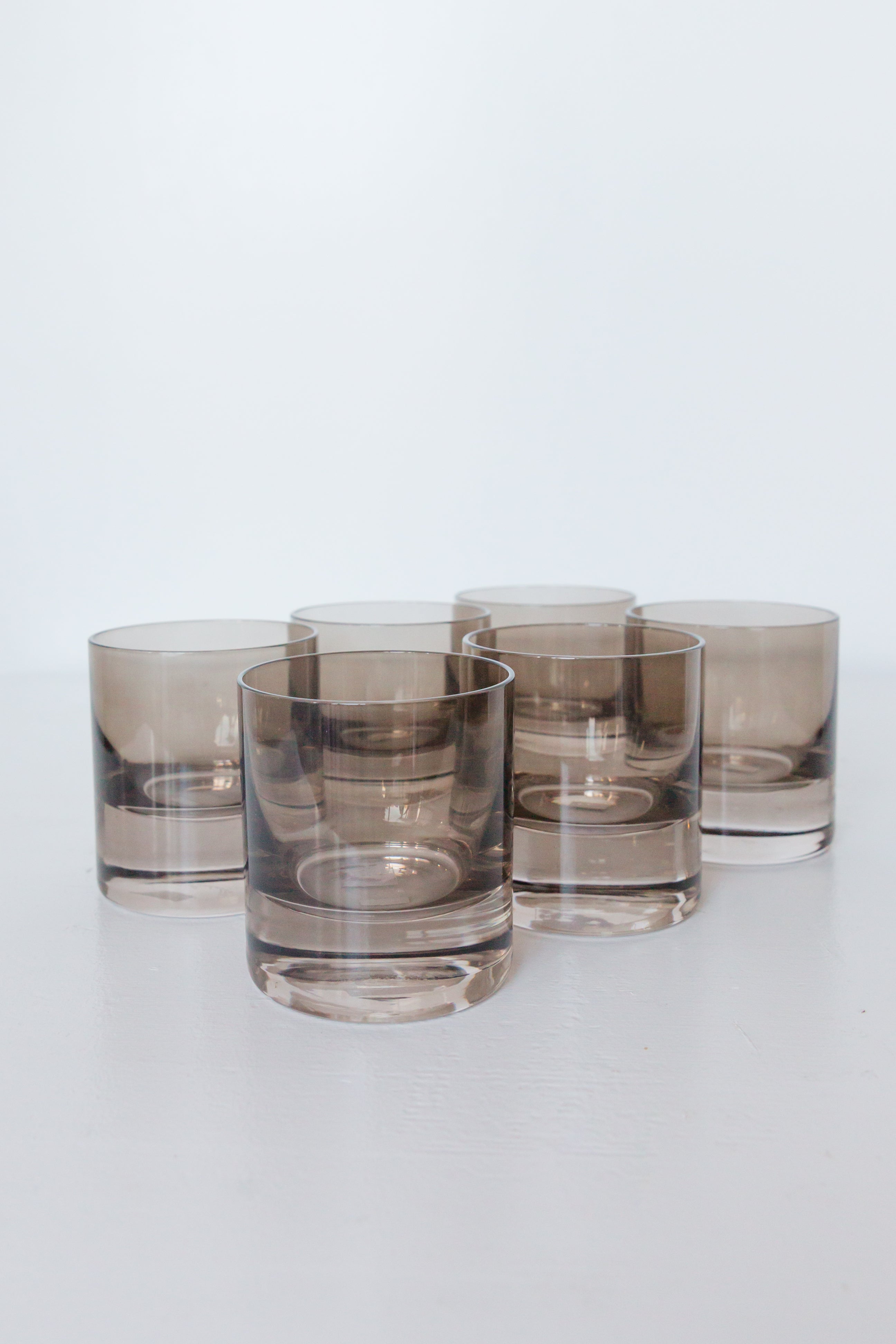 Estelle Colored Glass Estelle Colored Rocks Glass - Set of 6 {Gray Smoke}