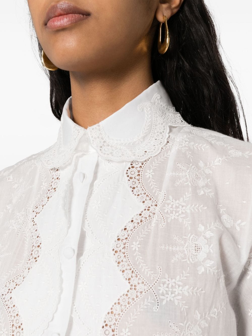Ermanno Scervino Embroidered shirt dress – Cotton 100% - view 2