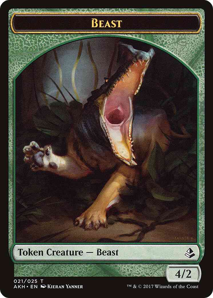 Beast token 21 – Magic Beast Token (21) // Oketra's Attendant Token (09) [Amonkhet Tokens] [Non-Foil]