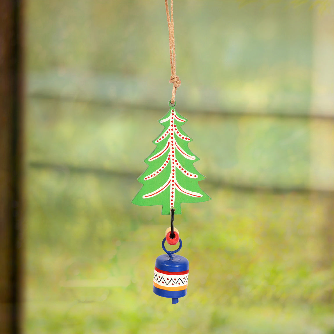 ART CREATIONS BY SUMAN SONTHALIA Aakriti Art Creations Green Tree Wind Chimes for Home