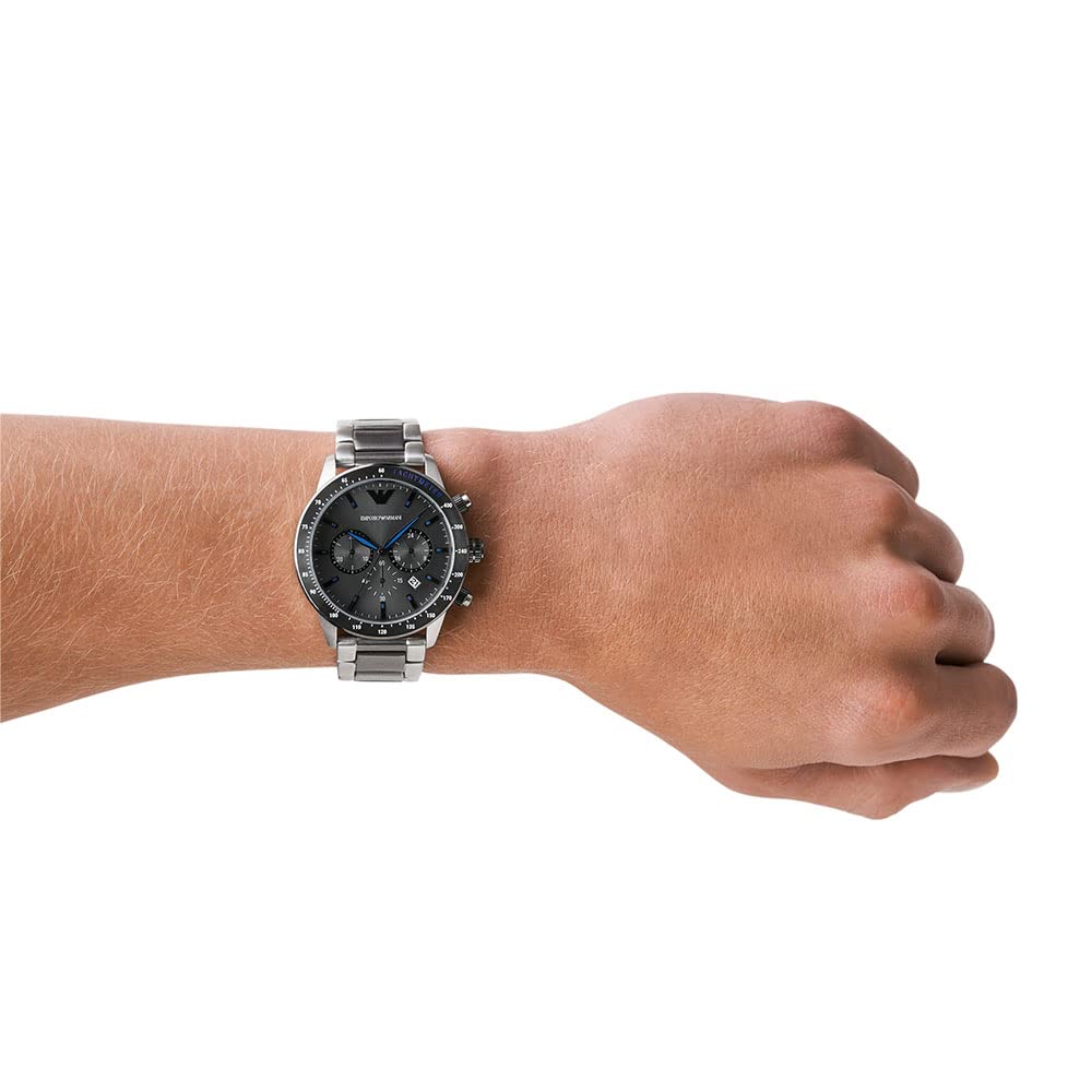 Emporio Armani Mario Grey Dial Men 43mm - view 2