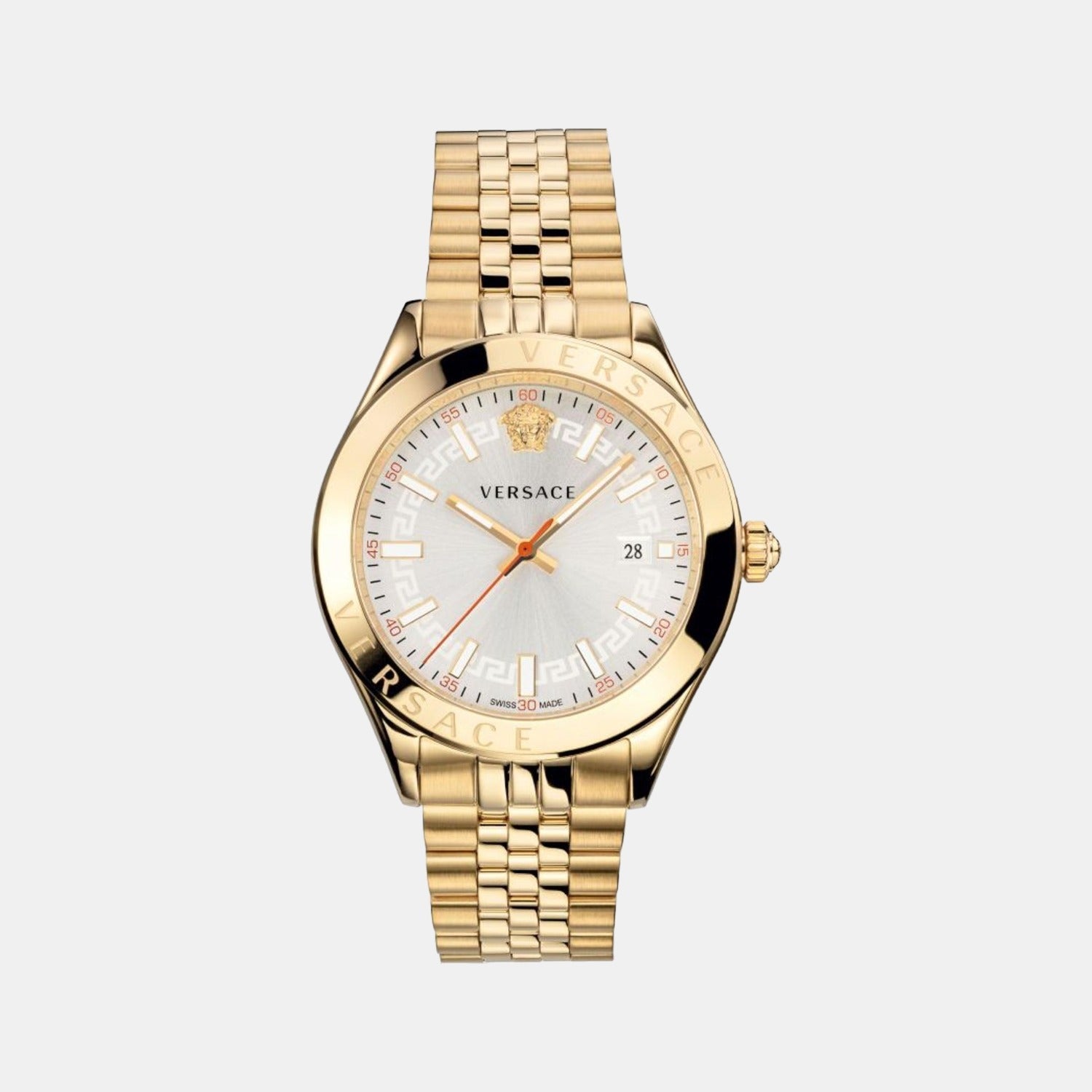 Versace Hellenyium Men Quartz White Dial Analog Stainless Steel Watch VEVK00720