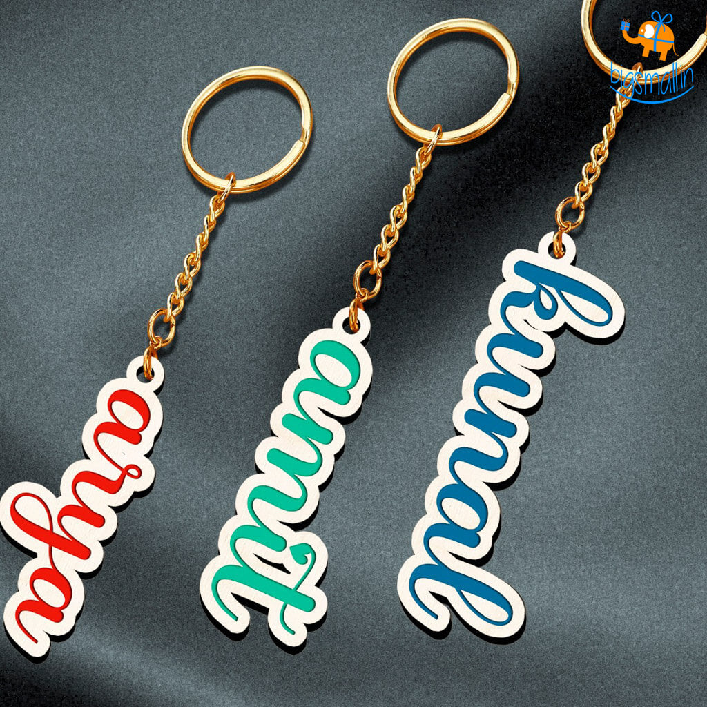 Chitra Chaya Personalized Wooden Keychain | COD Not Available - view 6