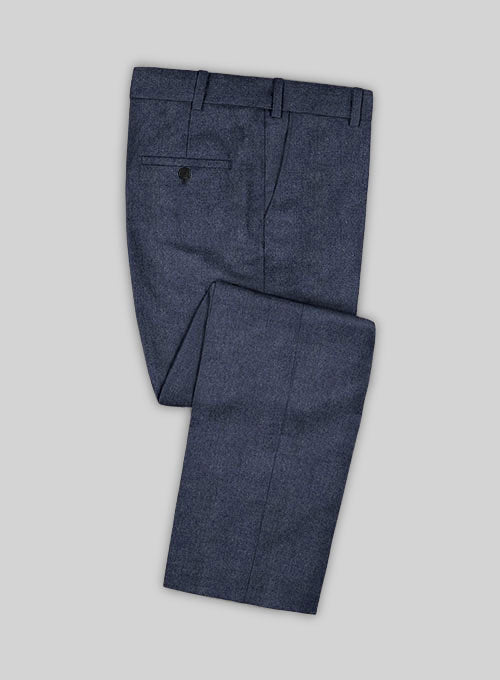 StudioSuits Italian Wool Cashmere Empire Blue Pants