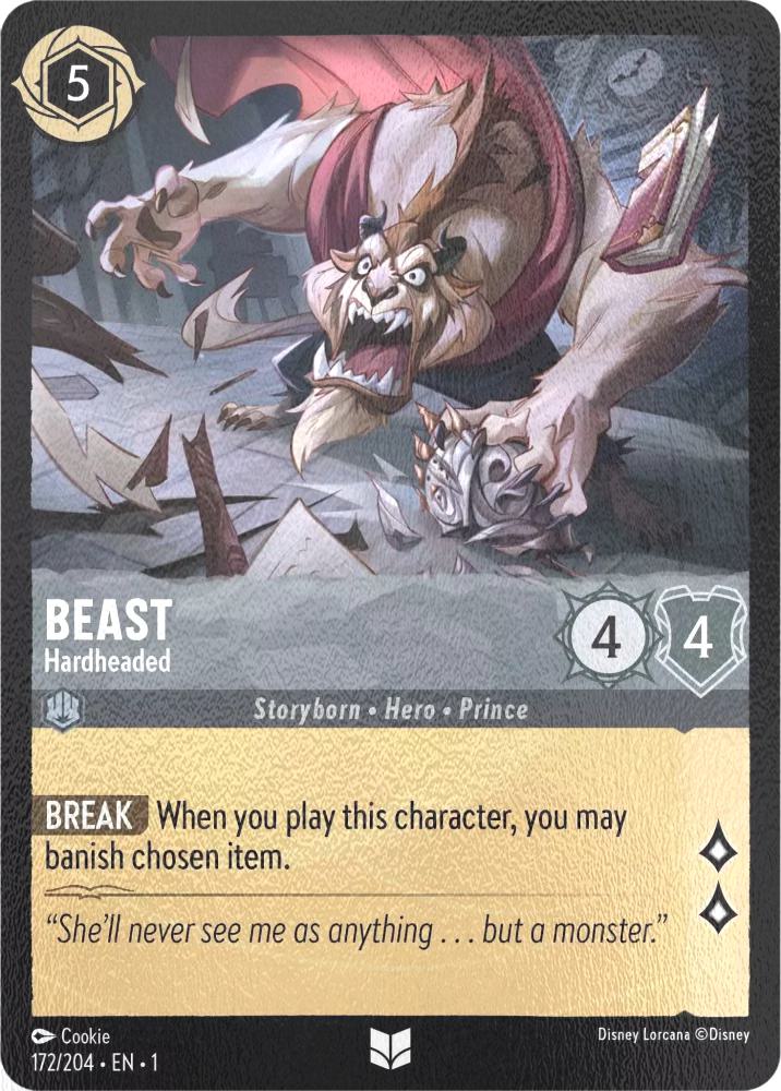 204 the first – Lorcana Beast - Hardheaded - 172/204 [The First Chapter] [Cold Foil]