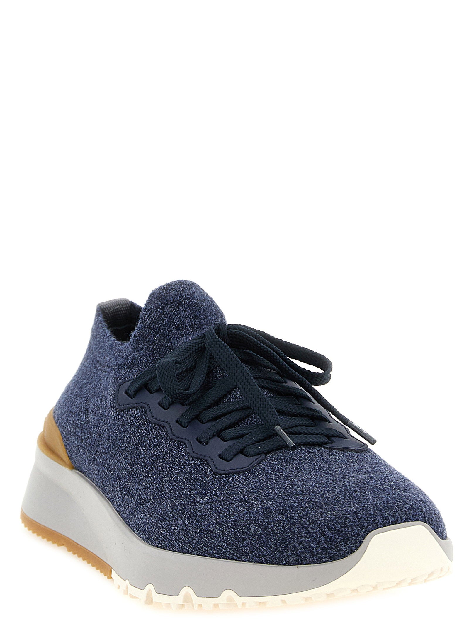 Brunello Cucinelli Jacquard Knit Sneakers – 100% wool - view 2