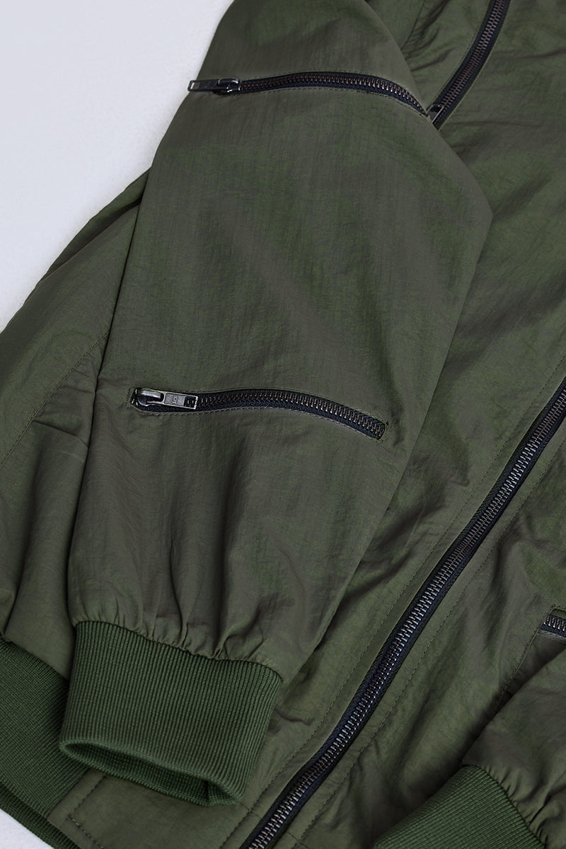SNITCH Olive Multi-Zip Relaxed Fit Jacket - view 11