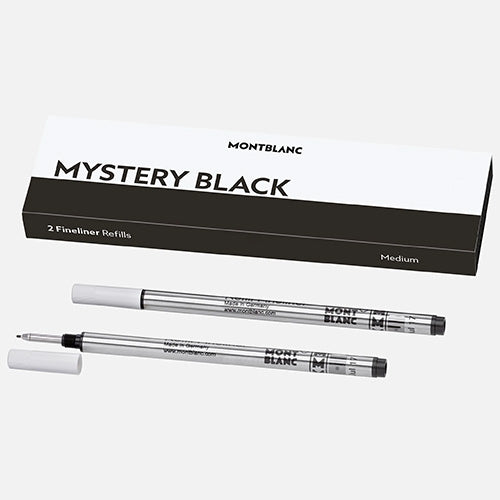 Montblanc 2 Fineliner Refills Medium, Mystery Black