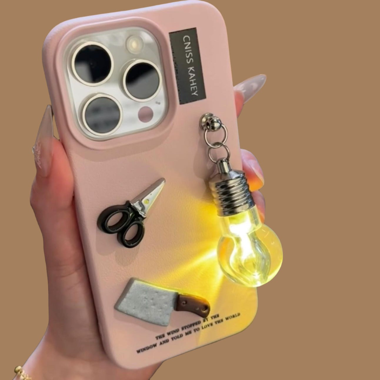 Peeperly Glowing Charm Light Bulb Sparkling Trinket Case