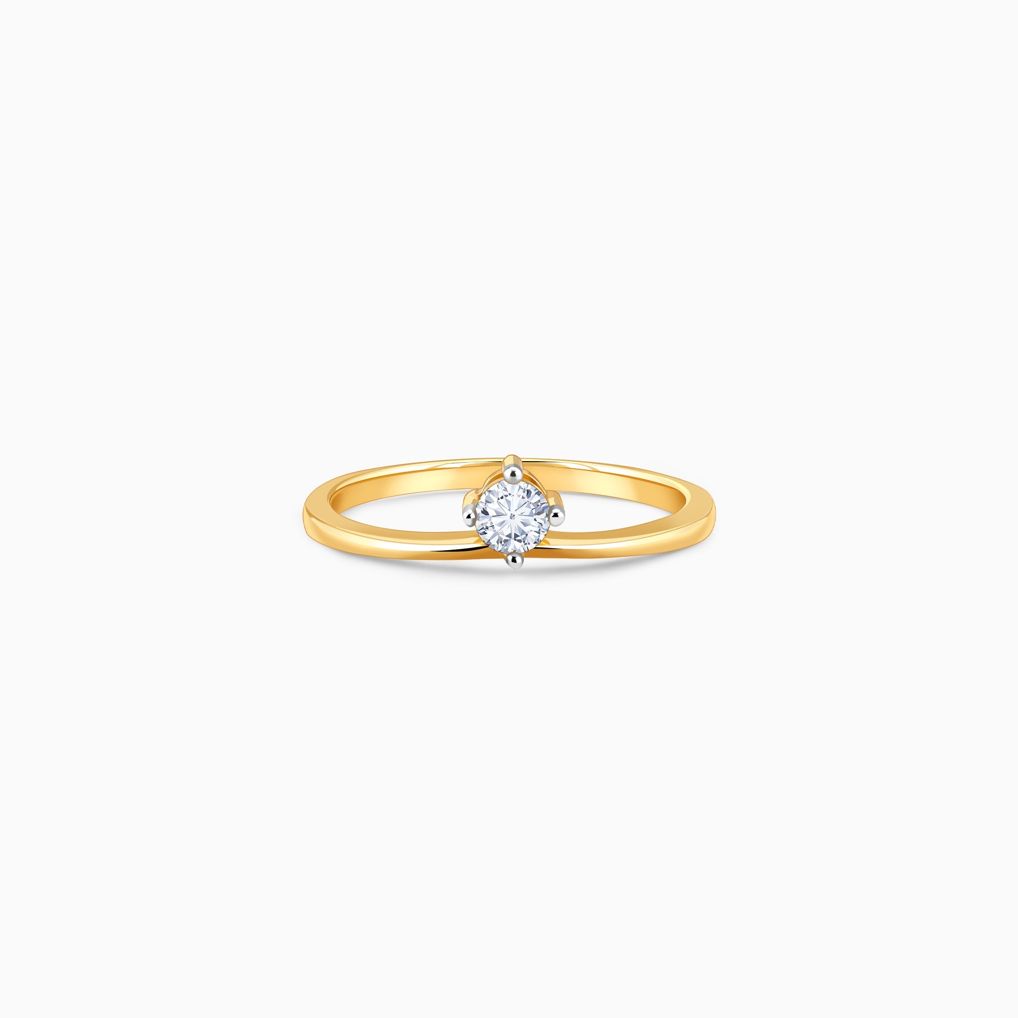 GIVA Jewellery Gold Classico Diamond Ring