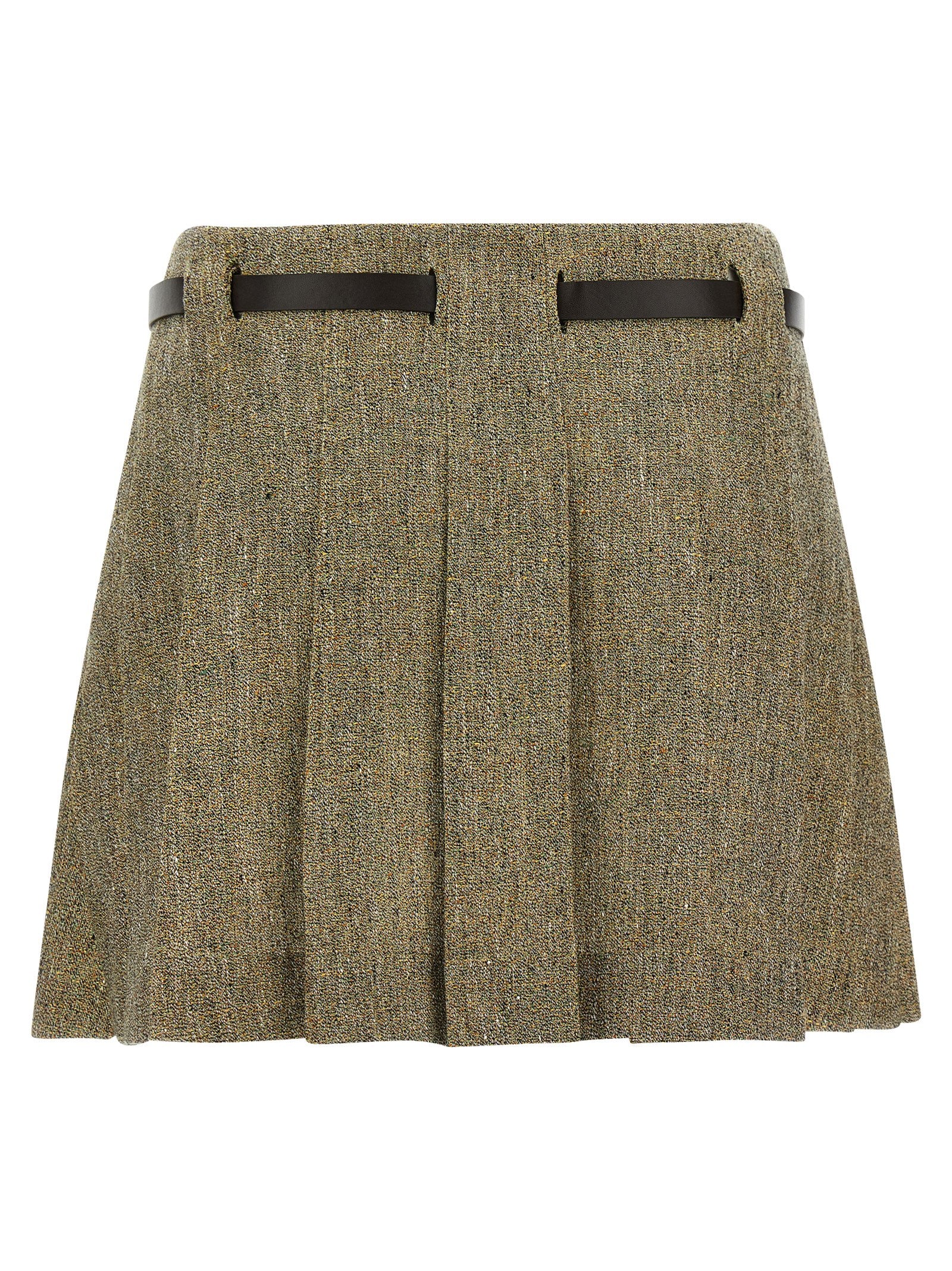 Ferragamo Gancini Belt Skirt – 100% linen - view 2