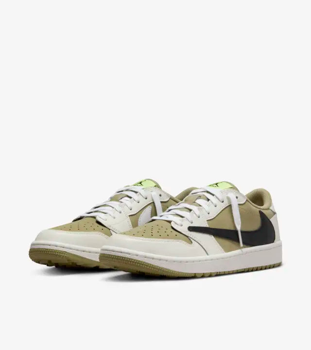 Cop Underdog Travis Scott x Air Jordan 1 Retro low Golf Neutral Olive - view 2