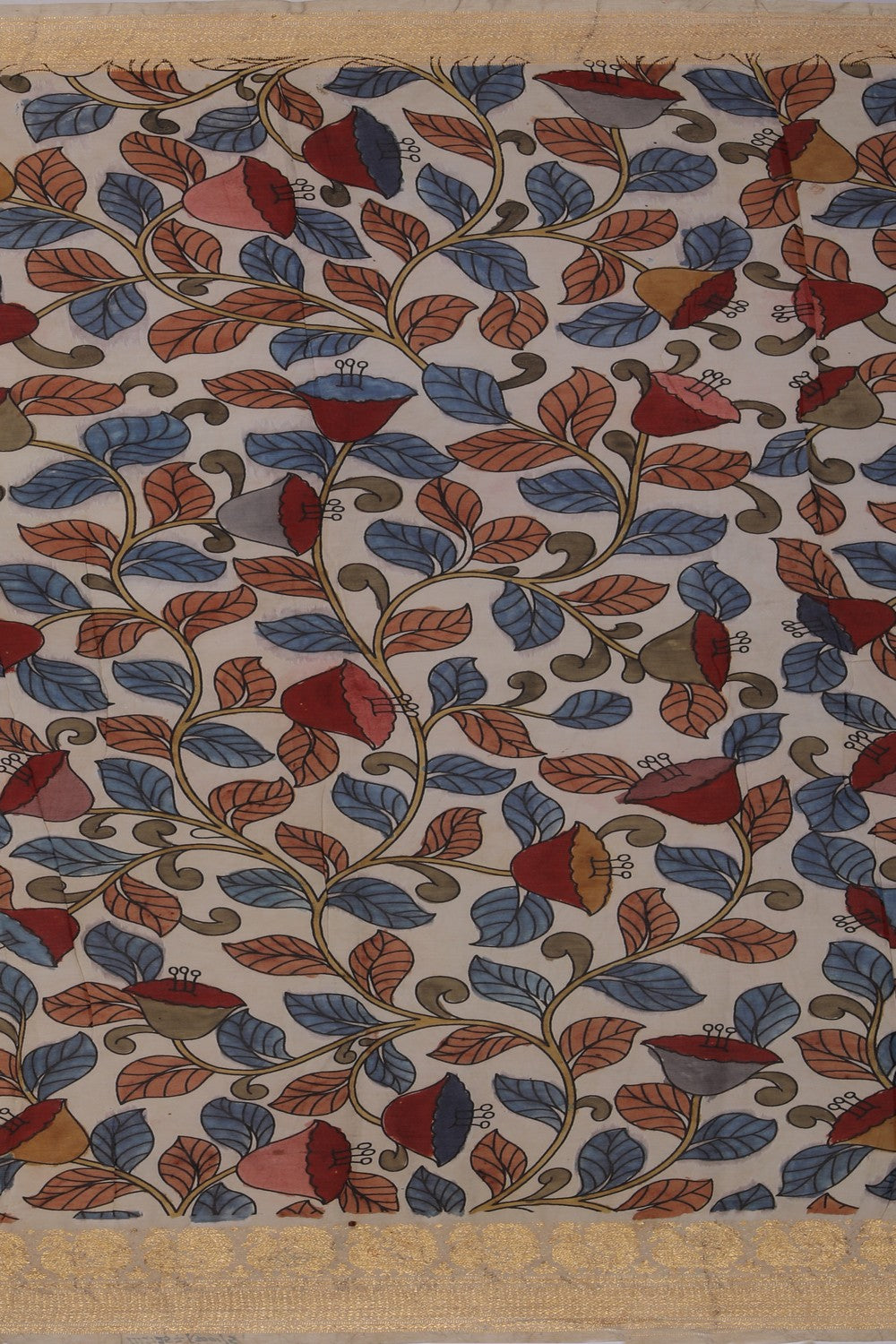 Kalanjali Kalamkari Printed Silk Saree – Women's - view 4