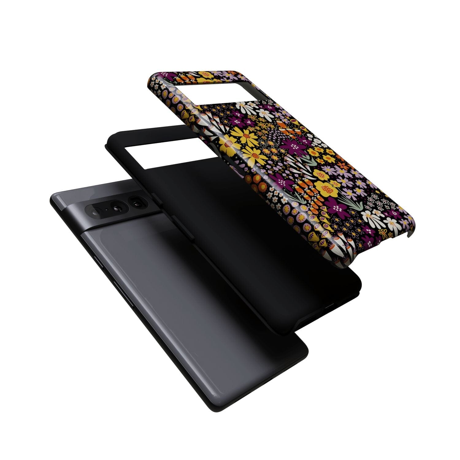Casetry Falling for You | Plum Floral Google Pixel Case - view 12