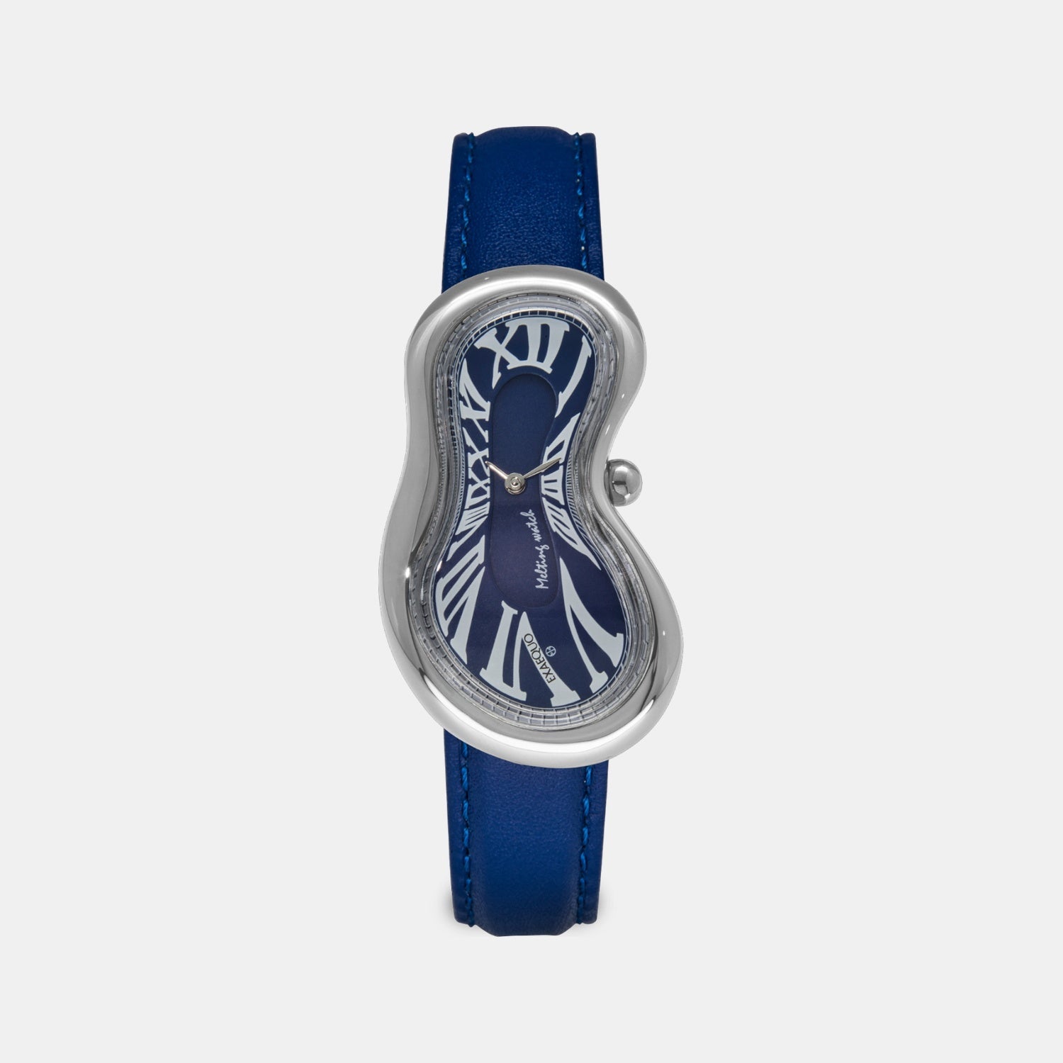 Exaequo Classic Unisex Quartz Blue Dial Analog Leather Watch EX0001.0004