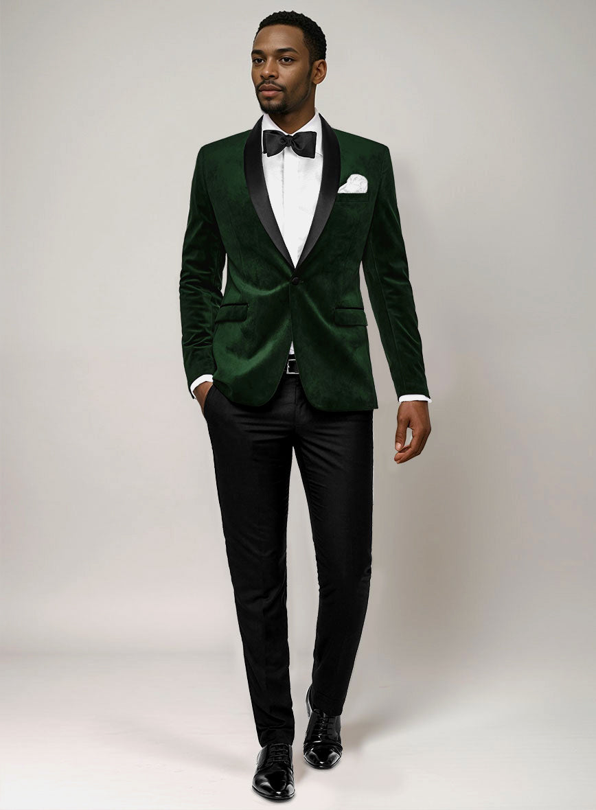 StudioSuits Green Velvet Tuxedo Suit