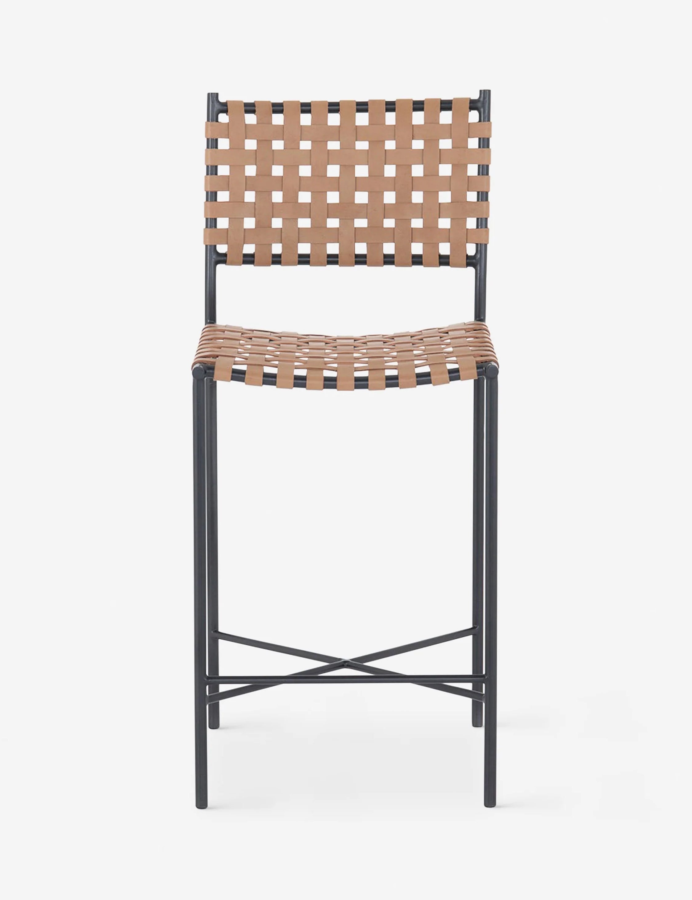 Lulu and Georgia Daniel Leather Bar And Counter Stool - view 2