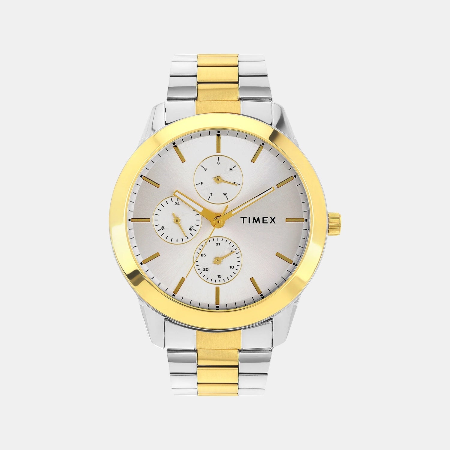 Timex Fashion Men Quartz Silver Dial Multi-Function Stainless Steel Watch TWEG18523