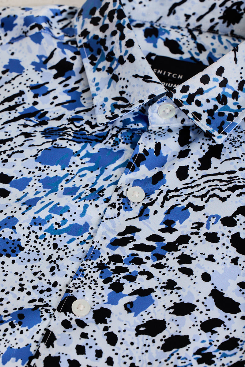 SNITCH Cheetard Blue Shirt - view 2
