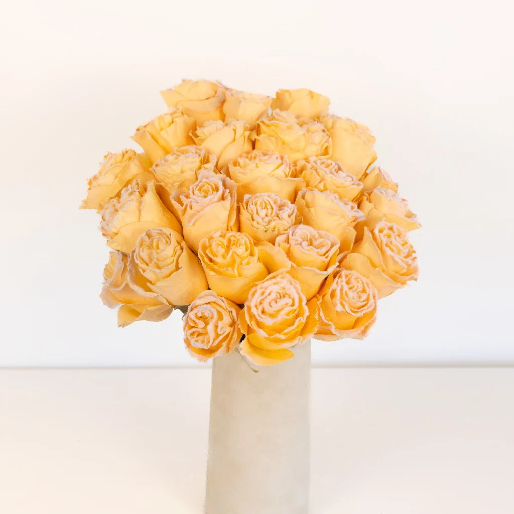 FiftyFlowers Tinted Peach Fuzzy Roses - view 2