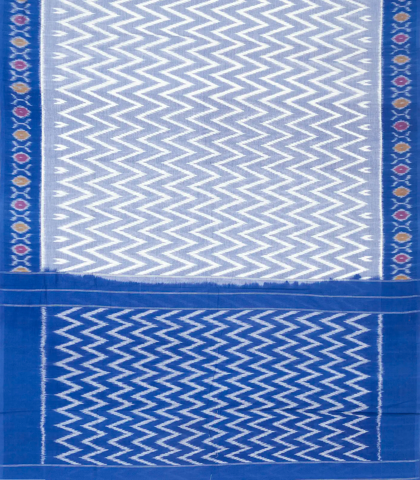 RmKV Light Blue Handloom Orissa Cotton Saree With Blue Border - view 2