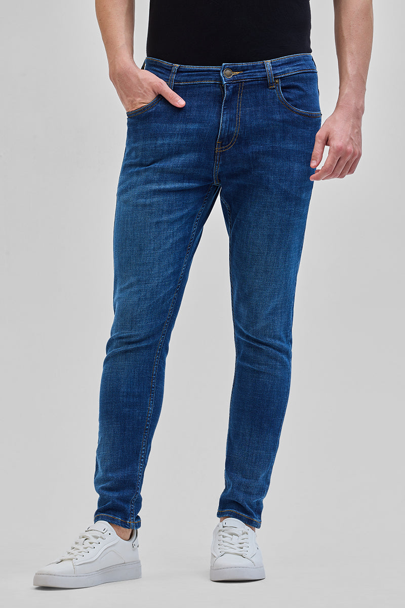 SNITCH Navy Skinny Fit Jeans