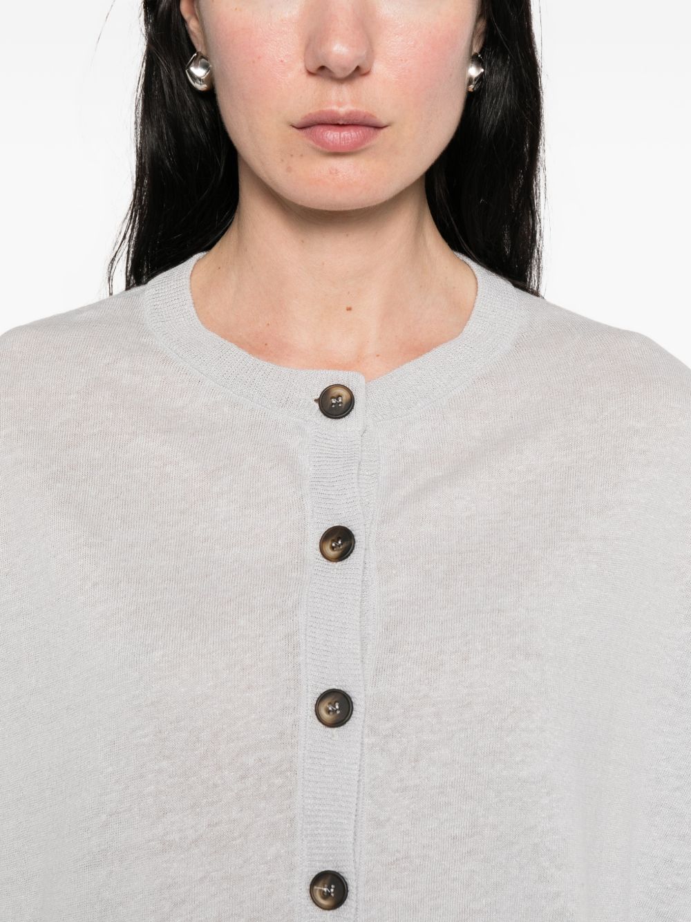 Base Linen and cotton blend cardigan - view 3