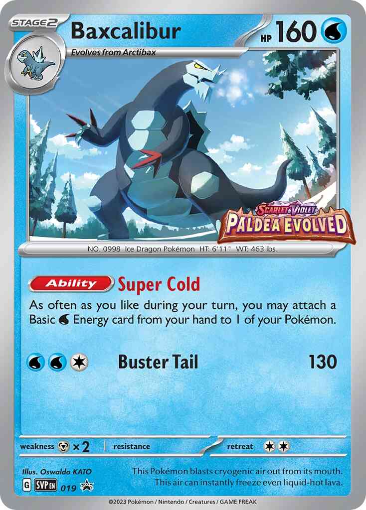 Promo prerelease svp-019 – Pokémon Baxcalibur - 019 - Promo [Prerelease] [svp-019] [Holo]