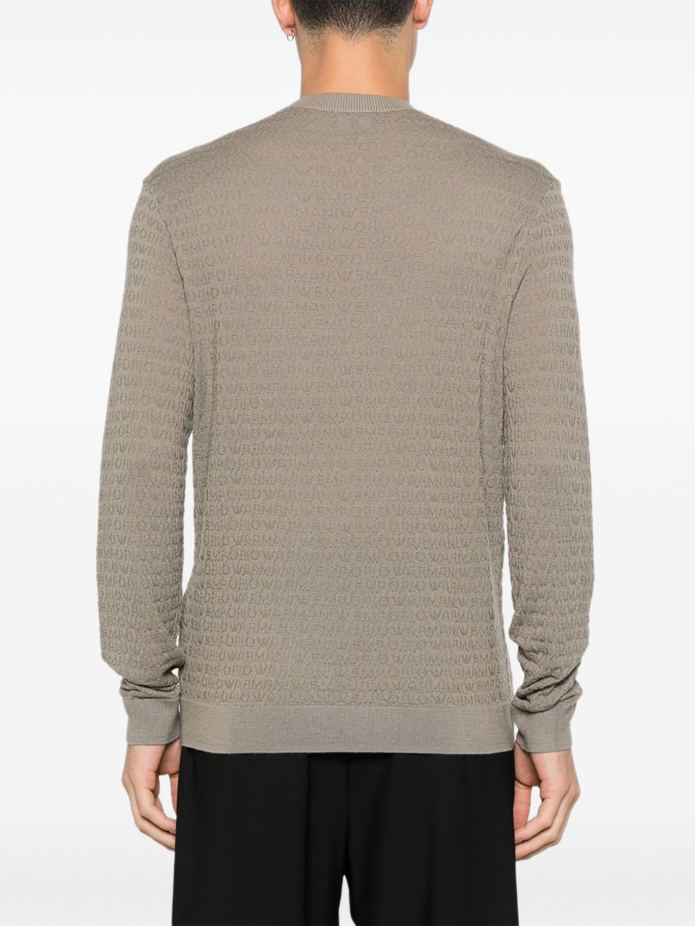 Emporio Armani Wool crewneck sweater – 100% Virgin Wool - view 5