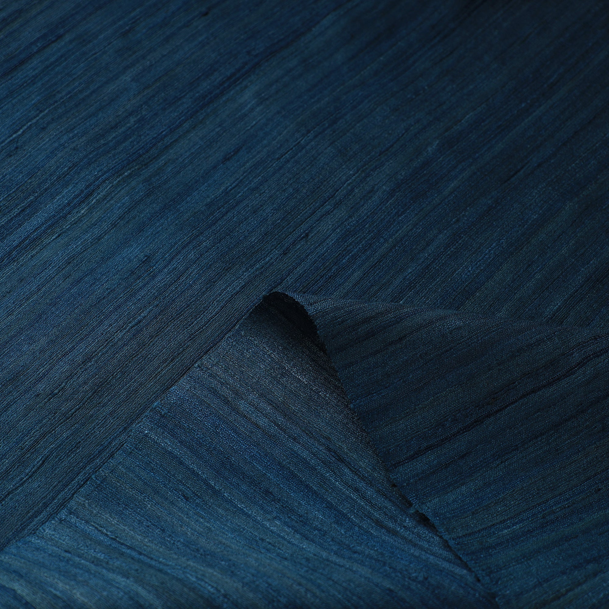 ITOKRI CRAFTS INITIATIVE Blue - Authentic Handwoven Tussar Silk Bhagalpuri Fabric 08 - view 5