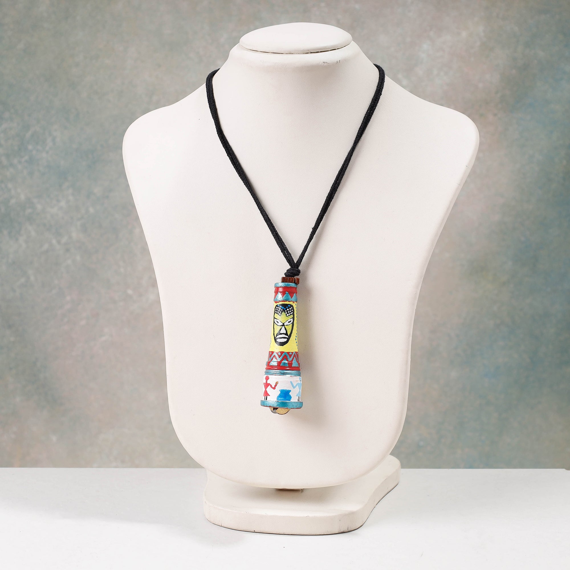 KHUSHBASH - HAPPY LOOM OF EAST Bishnupur Handpainted Terracotta Necklace