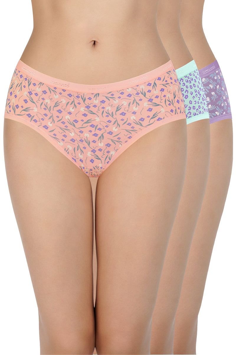 Amante Low Rise Print Hipster Panties (Pack of 3)