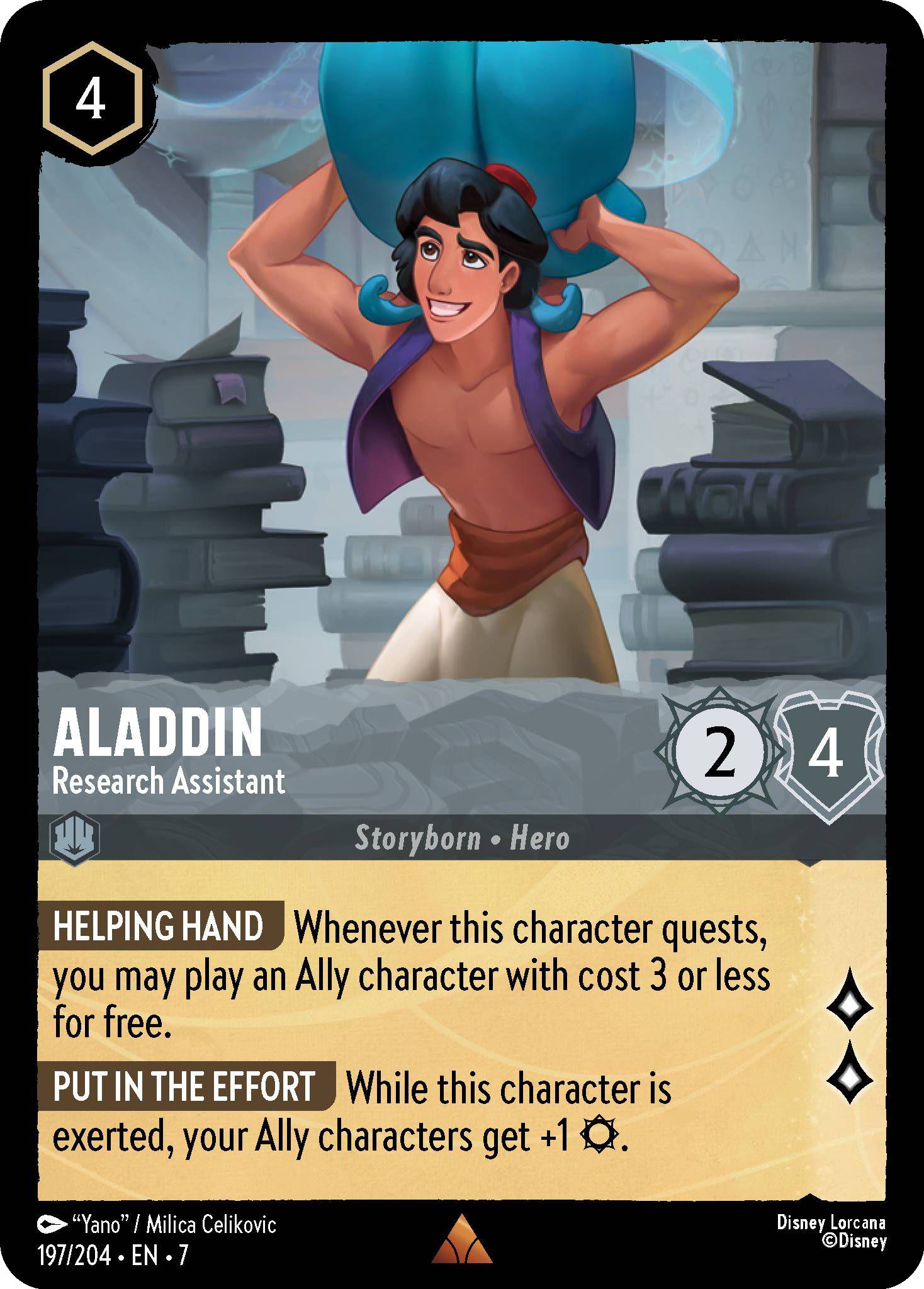Lorcana Aladdin - Research Assistant - 197/204 [Archazia's Island] [Non-Foil]