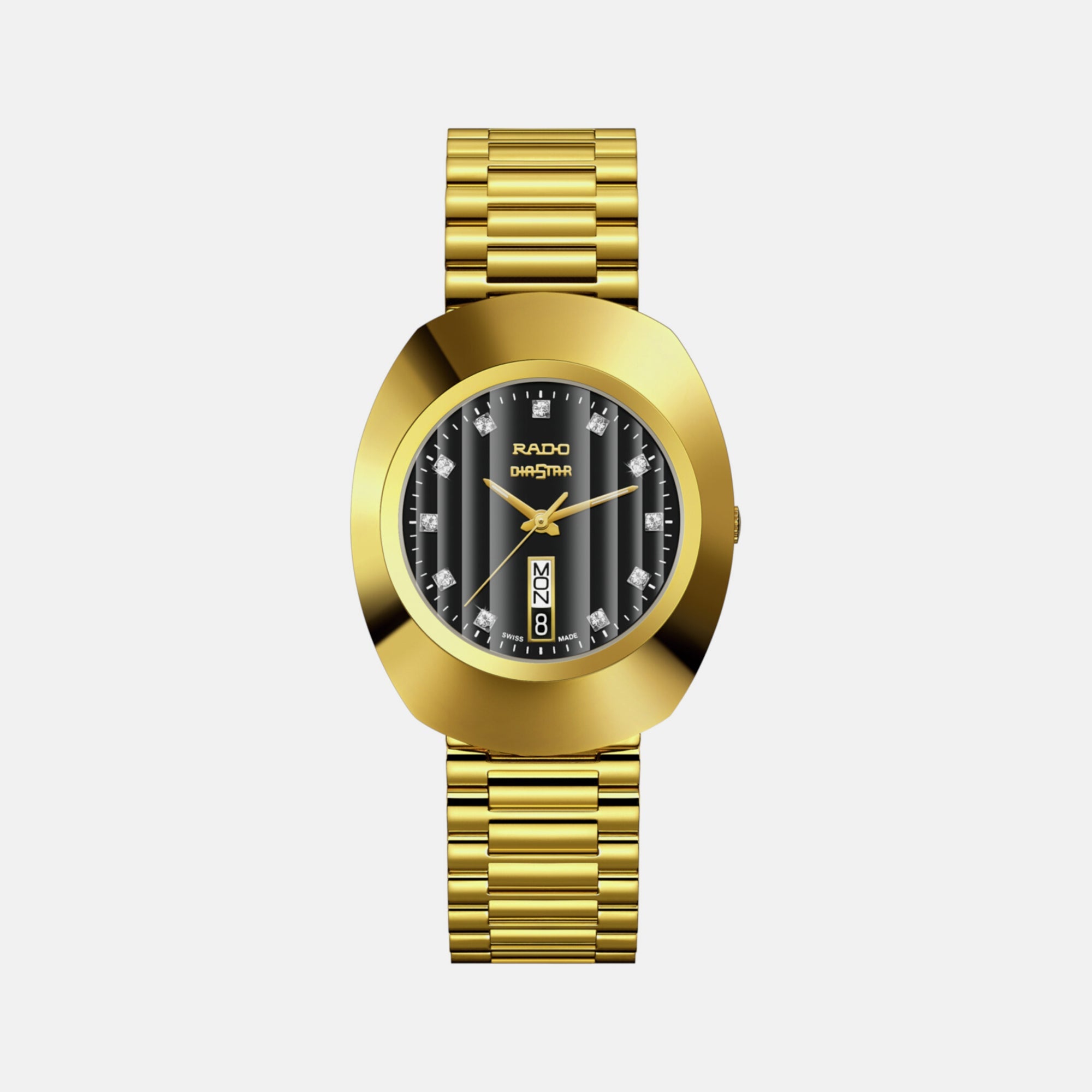 Rado Diastar Men Quartz Black Dial Analog Stainless Steel Watch R12304313