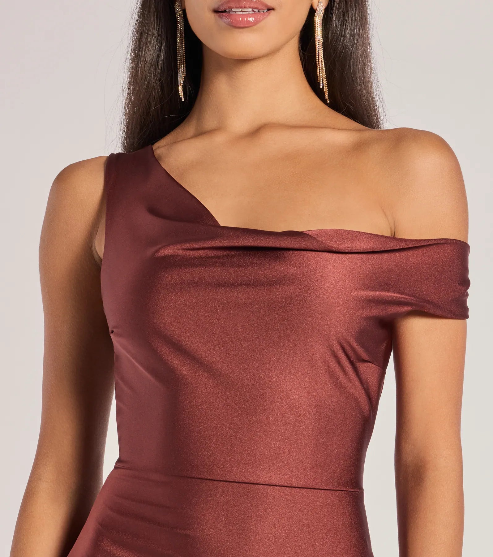 Windsor Iconic Silhouette Off-Shoulder High Slit Midi Dress - view 3