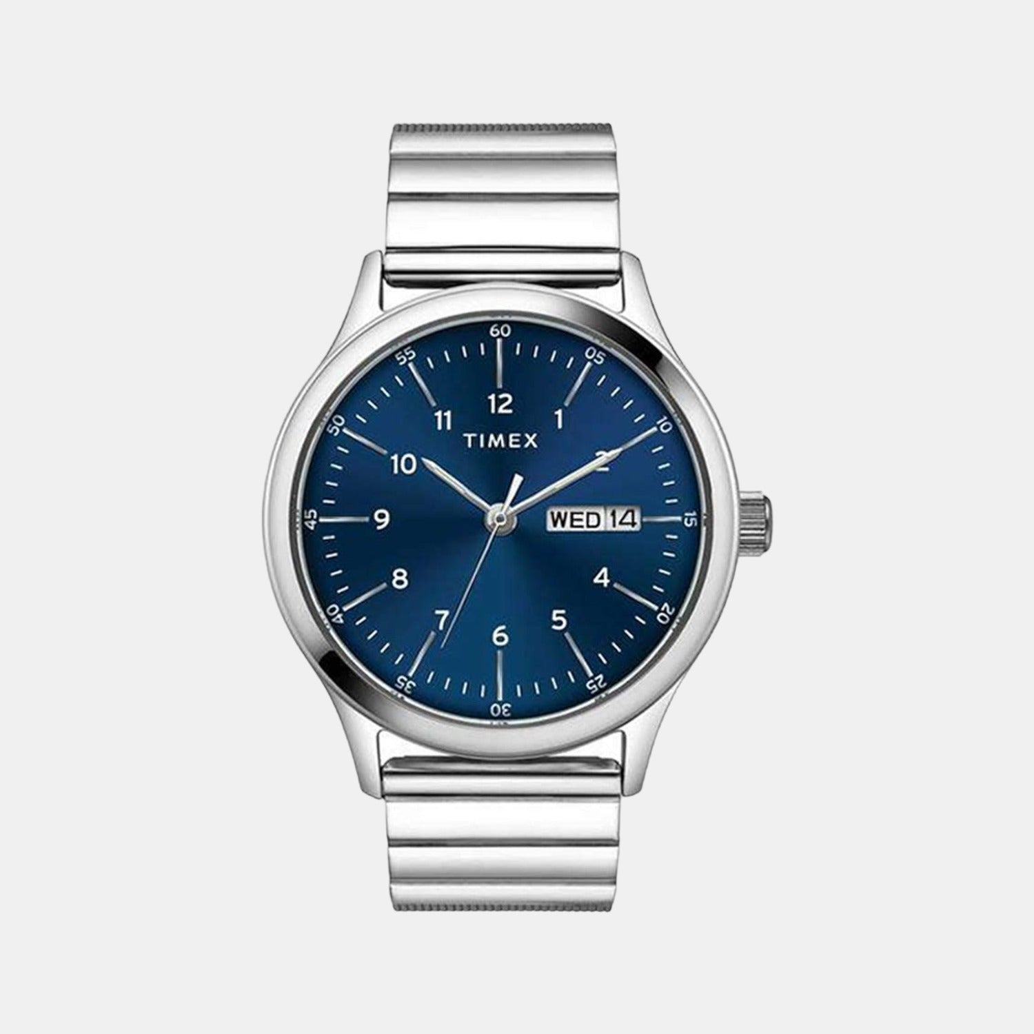 Timex Fashion Men Quartz Blue Dial Analog Stainless Steel Watch TWEG19704