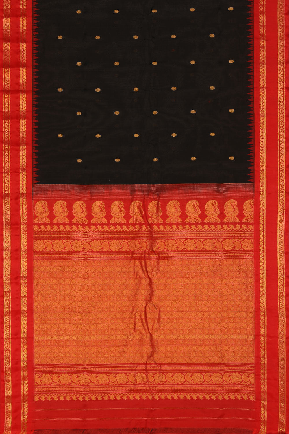 Kalanjali Gadwal Black Saree – Women's - view 3