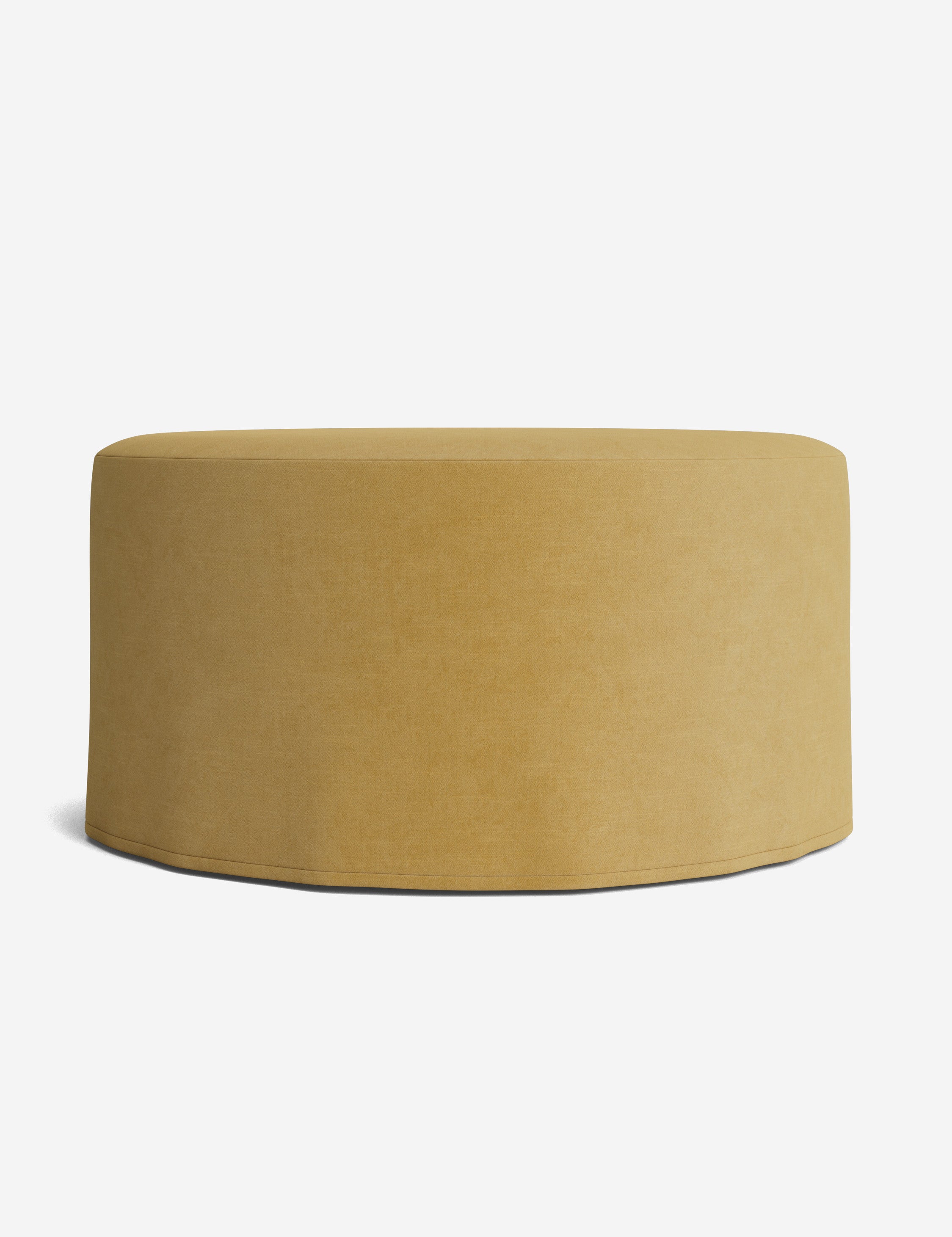 Lulu and Georgia Portola Slipcover Round Ottoman - view 19